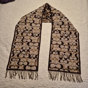 Coach scarf 90% merino 10% cashmere couple small defects pictured, beautiful